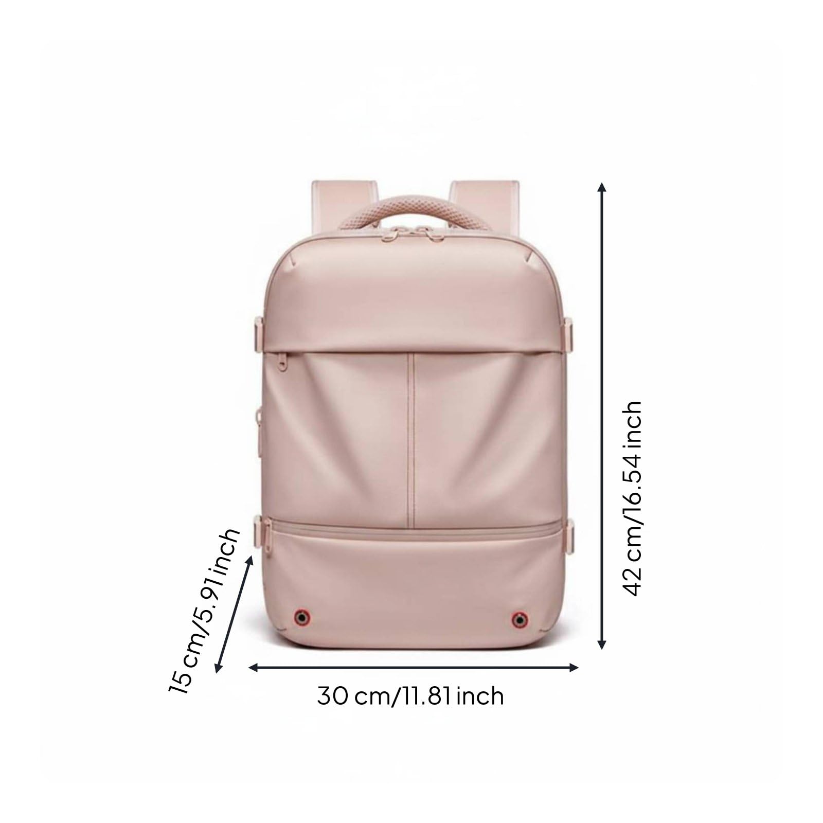 Baoblaze Zaino da Viaggio Donna Zaino Espandibile Zaino Compressione Zaino Impermeabile Accesso Ricarica USB E USB C Scomparti per Vestiti E Toilette Adatto per Weekend Palestra Treni Lavoro