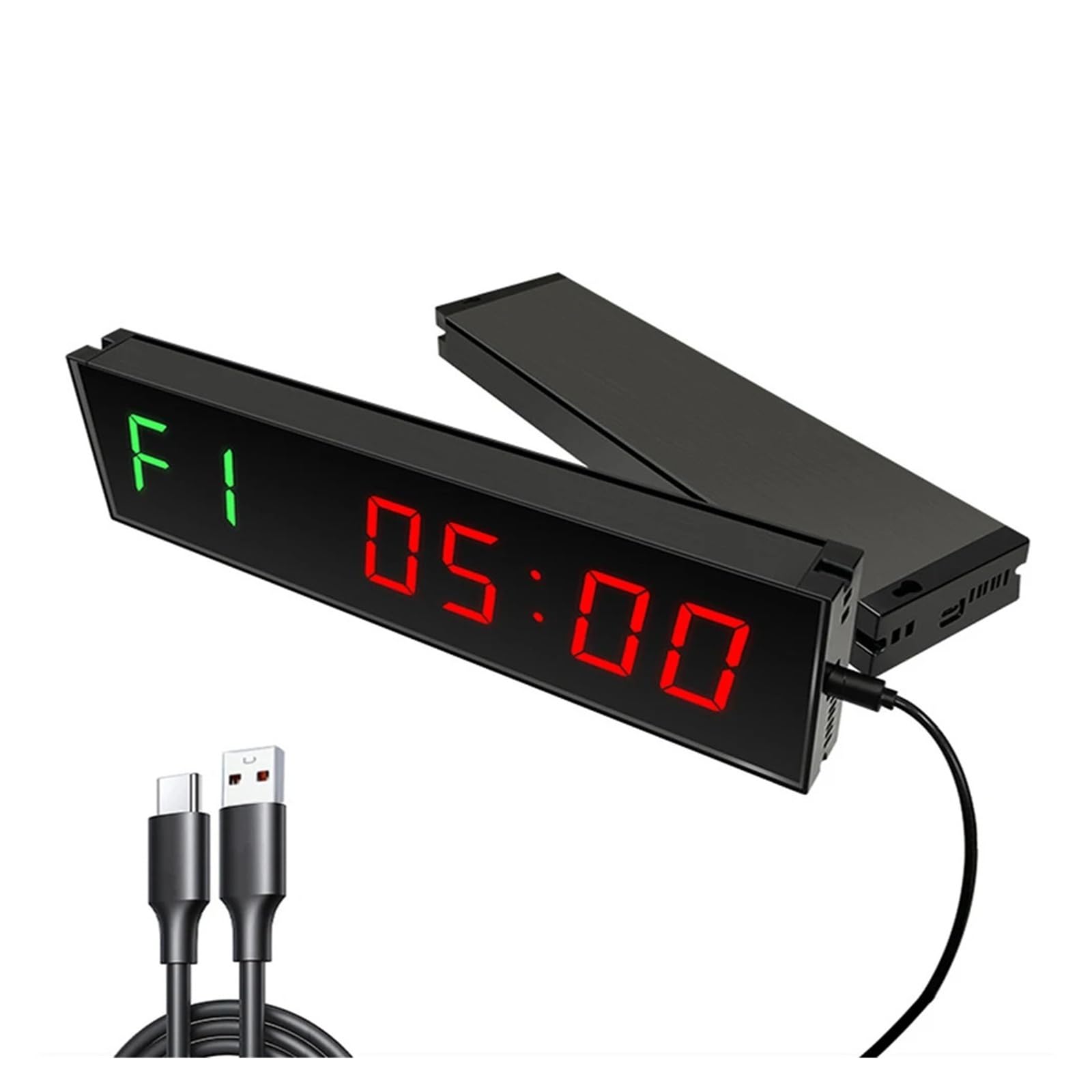 Reloj de Cuenta atrás con temporizador Digital LED for gimnasio con gancho adhesivo de Control remoto inalámbrico for entrenamiento Múltiples modos