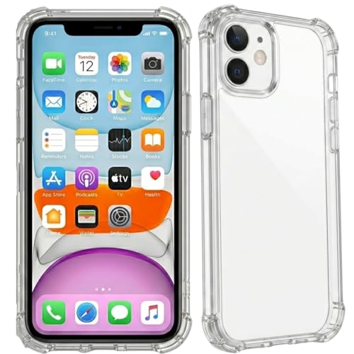 315 Supplies 2 Pack Clear Silicone Case for iPhone Crystal Clear TPU Gel Phone Cover Slim Anti-Yellowing Shockproof Transparent Protective Case Compatible with iPhone 11 (iPhone 11)