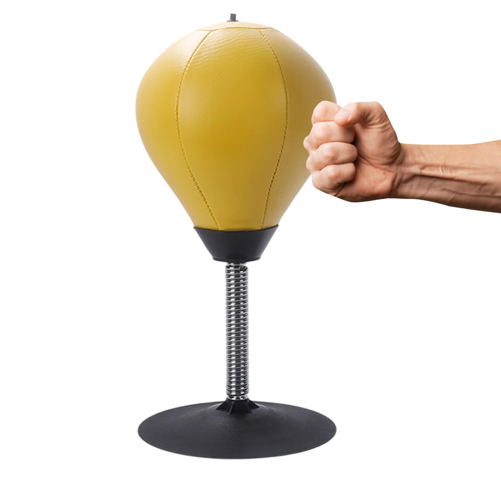 Anti-Stress-Boxball – Schreibtisch-Boxsack | Schlagtrainer aus robustem PVC mit Pumpe für Bürotisch, Heimtraining, Jugendliche, Erwachsene und Therapie