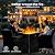 Ciays 43-Inch Rectangular Propane Fire Pit with 60,000 BTU Output, Gas Fire Pit with Cover and Rocks, Fire Pit Table CSA-Certified 2 in 1 Table Gatherings Parties with 304 Stainless Steel H-Burner