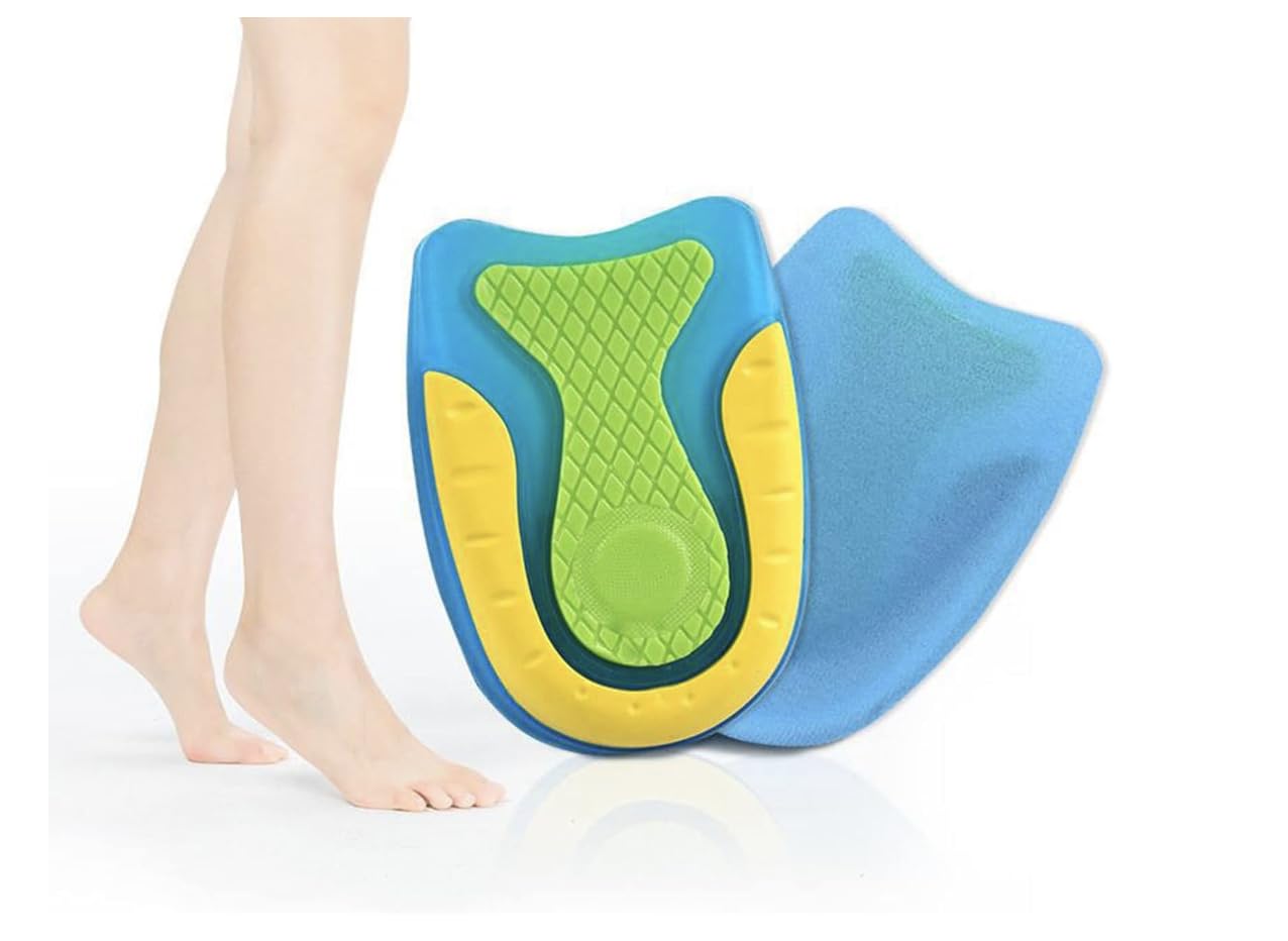 Qenixo® Silicone Gel Heel Pads Cushions,Heel Insoles Spurs,Relieving Plantar Fasciitis Achilles Pain Wedge Achilles Tendon Orthopaedic Protect Pain Tendonitis in Your Shoes Man and Women (UK 8-12, M) (B0CMF45MD3) Amazon Price History, Amazon Price Tracker