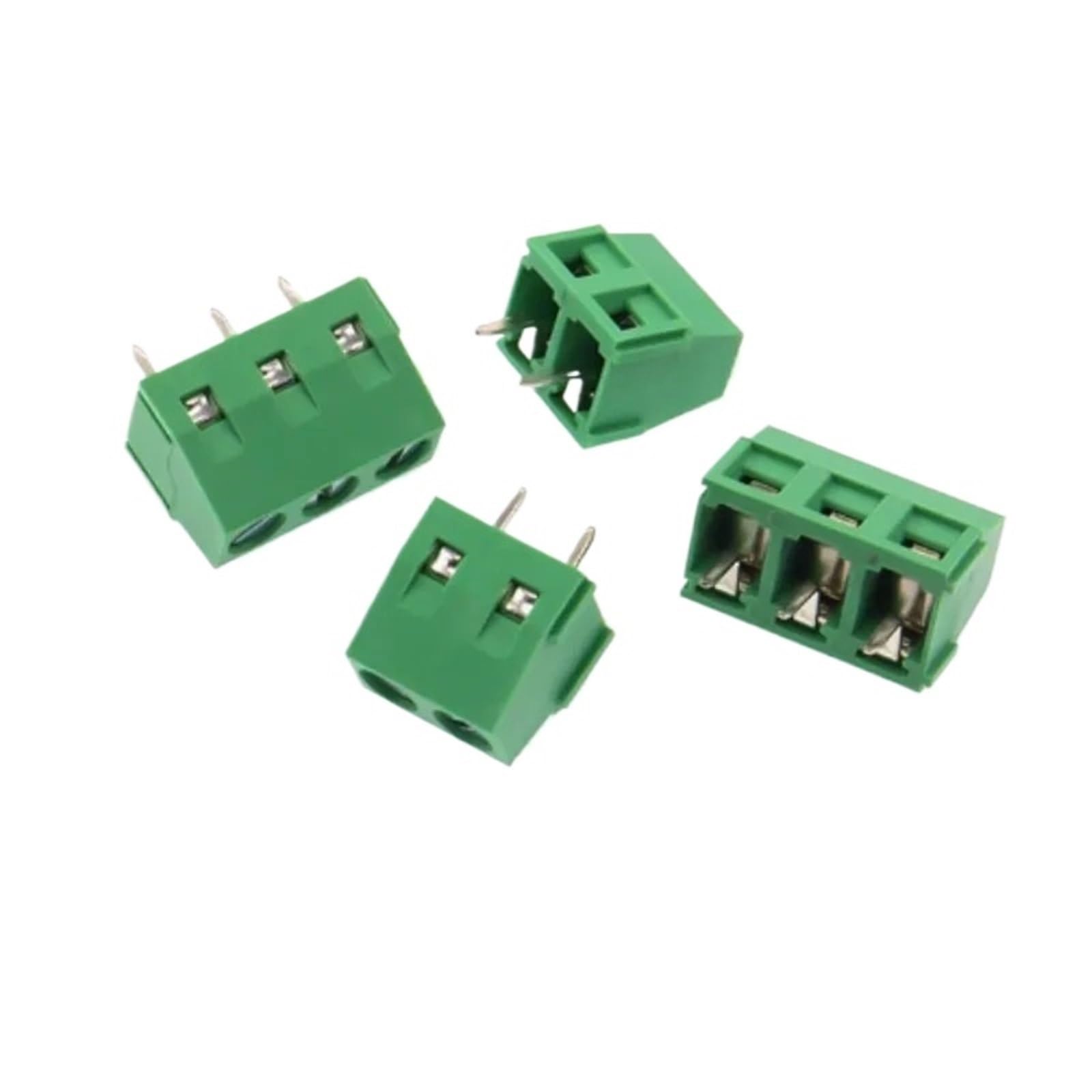 Lot de 100 borniers à vis KF127 5,0/5,08 mm KF127-2P KF127-3P, connecteurs PCB à 2 ou 3 broches(2P)