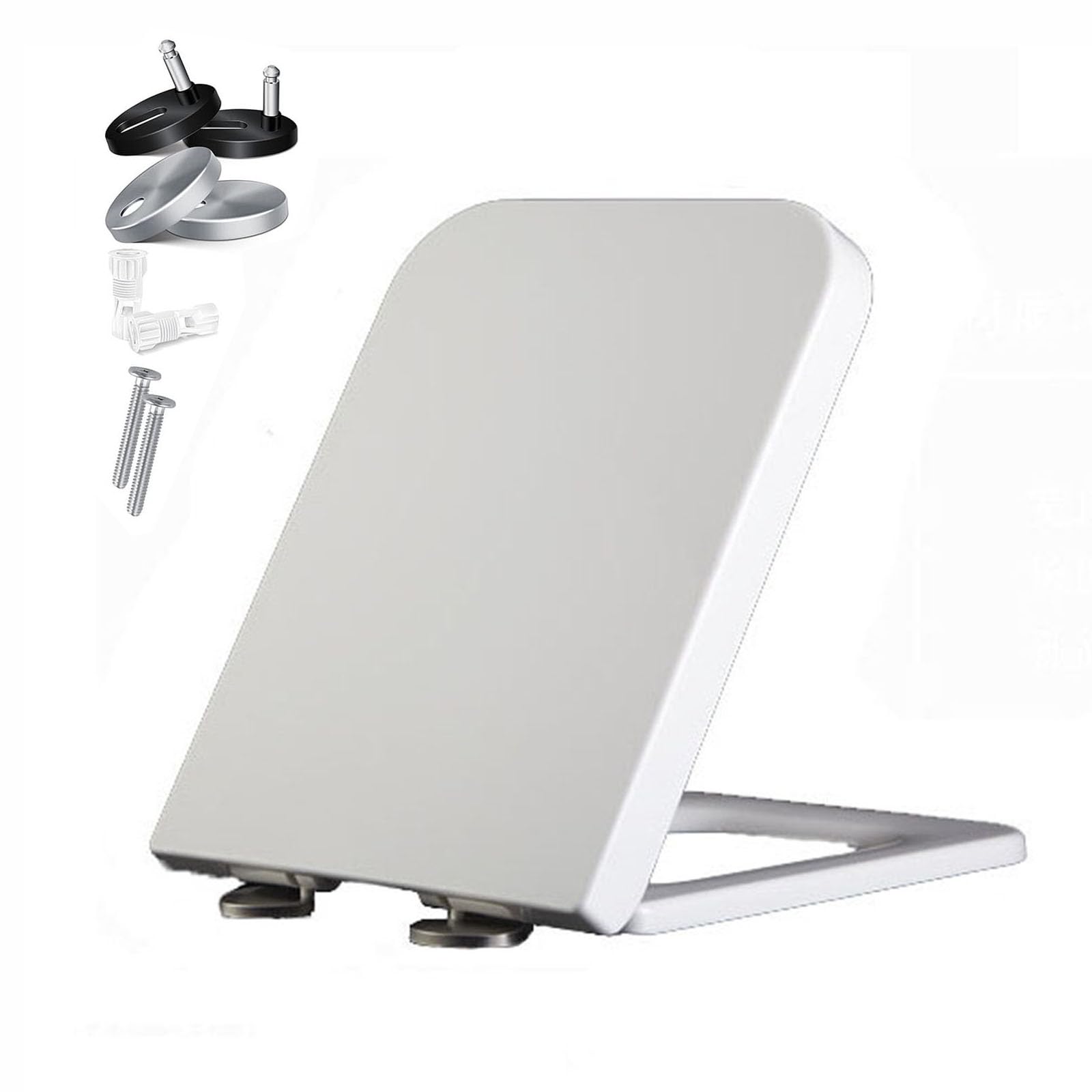 Shaped, cushionDPP durableD Square Square Quick Release adjustableD hingesD 4A, Lightweight, Portable, User-Friendly, Compact Material, Toilet, seat, Fixing