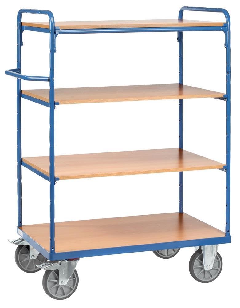 Fetra Transportgeräte mtphe200 Wagen mit Tablett, 4 Böden, 850 mm x 500 mm Plattform