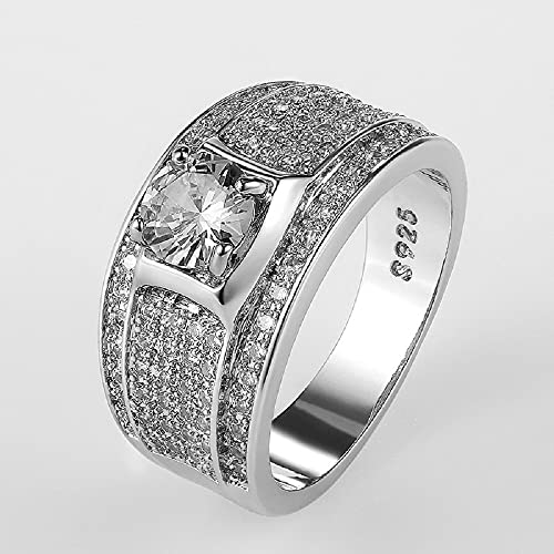 Square Cut Simulation 5A Moissanite Engagement Ring 925 Sterling Silver CZ Ring Men's Ring Fashion Domineering Business Men's Wedding Ring Inlaid Zircon Ring CZC012 (10) Square Cut Simulation 5A Moissanite Engagement Ring 925 Sterling Silver CZ Ring Men's Ring Fashion Domineering Business Men's Wedding Ring Inlaid Zircon Ring CZC012 (10)