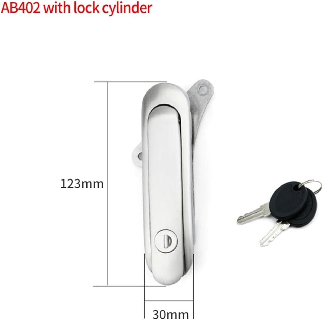 304 Stainless Steel AB403 Plane Lock Distribution Box Electrical Control Cabinet Lock 1Pcs(402Withlock Cylinder)
