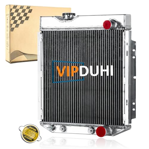 VIPDUHI Radiator Aluminum Compatible with 1965-1966 Ford Mustang 1960-1965 Ford Ranchero Falcon Mercury Comet 1963 1961 1962 1964 2.4L 2.8L 3.3L 4.3L 4.7L, 3 Row