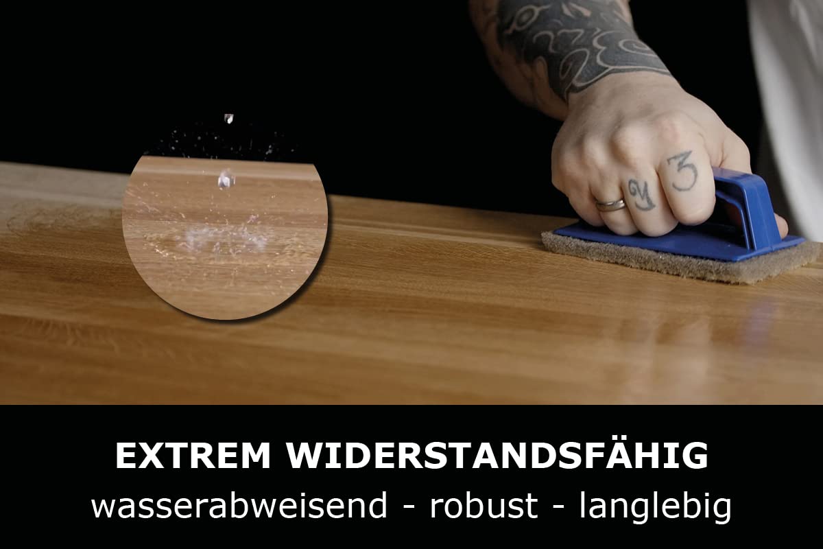 OLI-NATURA Worktop-Oil - Profi-Arbeitsplattenöl 500 ml, lebensmittelecht-zertifiziert (LFGB), lösemittelfrei, für Wohn-& Gastrobereich in Küche & Bad