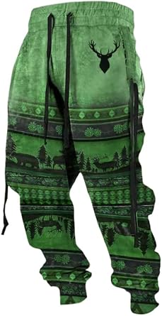 HOTYD Aztec Pants for Men Elastic Waist Drawstring Western Mens Jogger Sweatpants Vintage Ethnic Print Pants Trousers