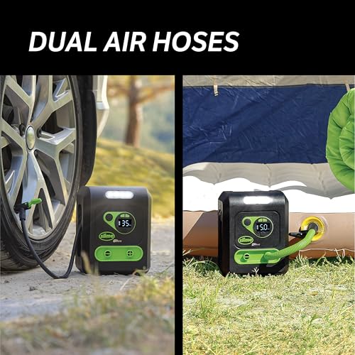 Slime 40085 Tire Inflator, Cordless, Multi-Purpose, Portable Air Compressor Pump, Auto Shut-Off, Lithium Ion Battery and LED Light, Rechargeable, 6 min Inflation by Slime - Image 5