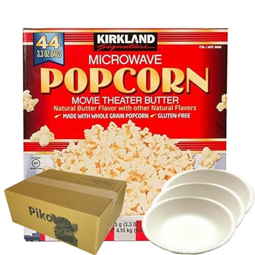 【セット商品】【コストコ】 電子レンジ用 ポップコーン 44袋入(93.5グラム x 44袋) 4.1Kg MICROWAVE COSTCO コストコ+ペーパーウェア3枚