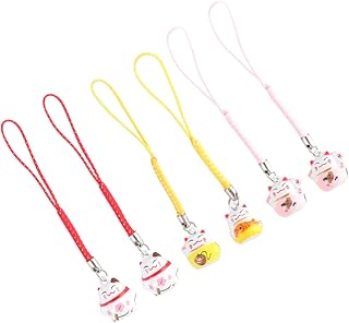 Hemobllo 6 Pçs Acessórios Para Pendurar Carro Gato Sorte Pendurar Cordão Para Pendurar Espelho Retrovisor Do Telefone Acessórios Para Pendurar Celular Cordão Para Pendurar Carro Ornamento