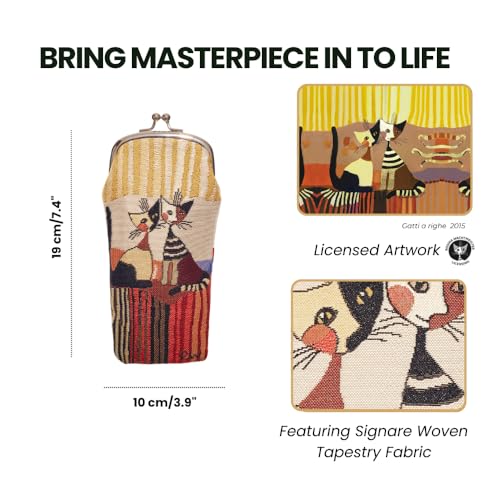 Image of Signare Tapestry Glasses Case for Women Eyeglass Case with Fashion Pattern Design
