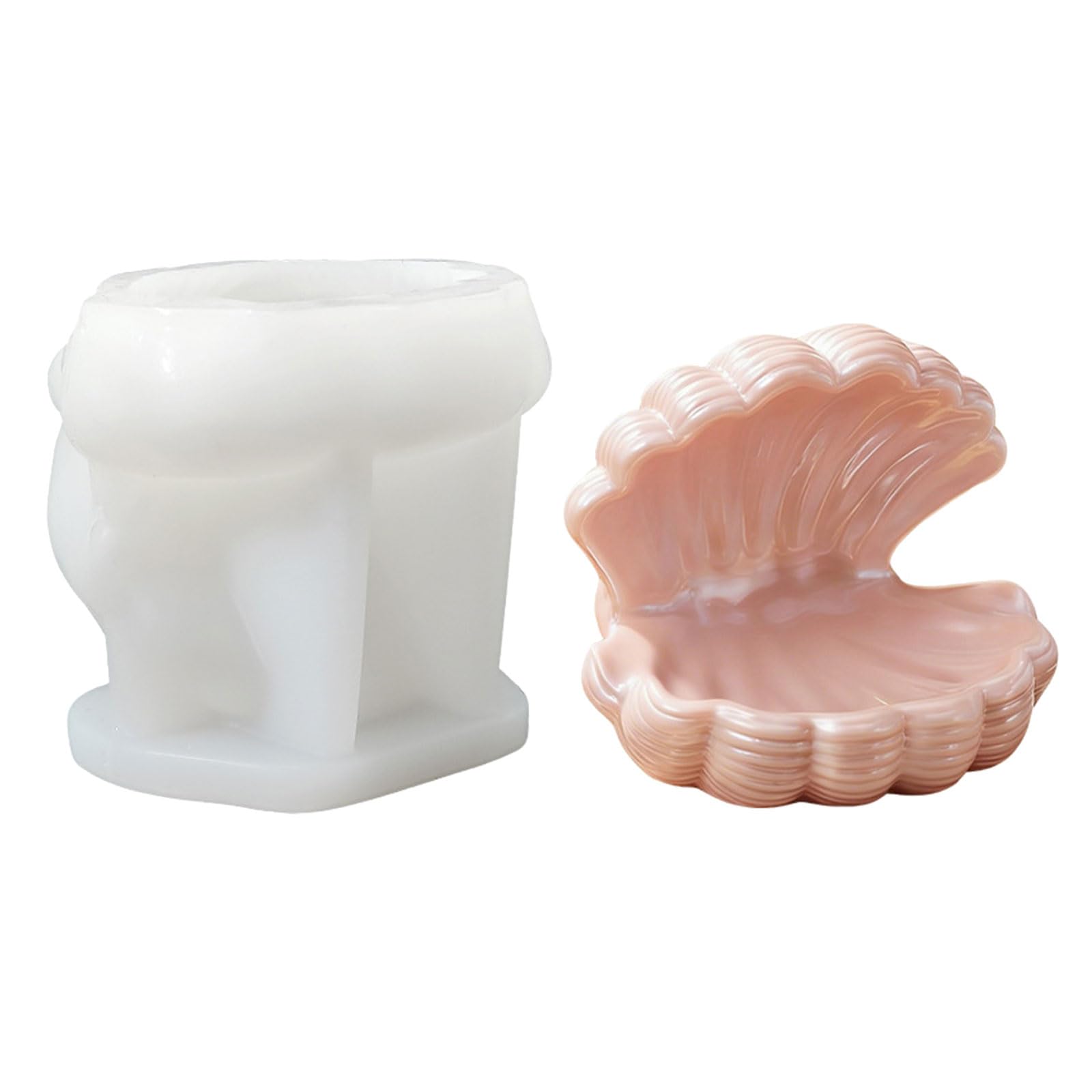 NVOQILIN Shell Resin Tray Mold Easy Demolding for Casting Making Jewelry Tray Gypsum Decoration Art Shell Mold