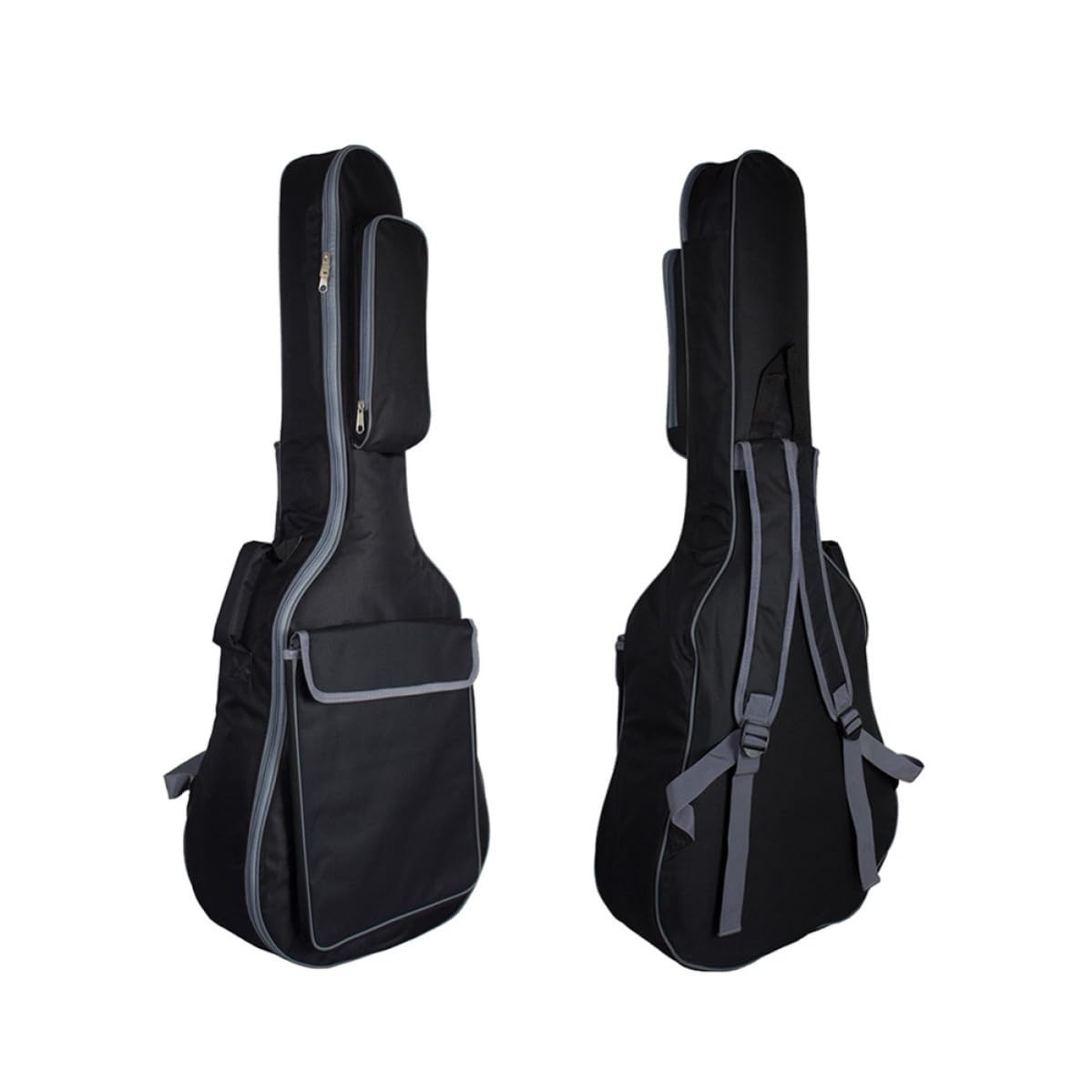 Bolsa de Guitarra Acústica de Nylon Negro Doble Correa y Protección Acolchada Gruesa para Transporte Cómodo y Seguro en Conciertos o Prácticas