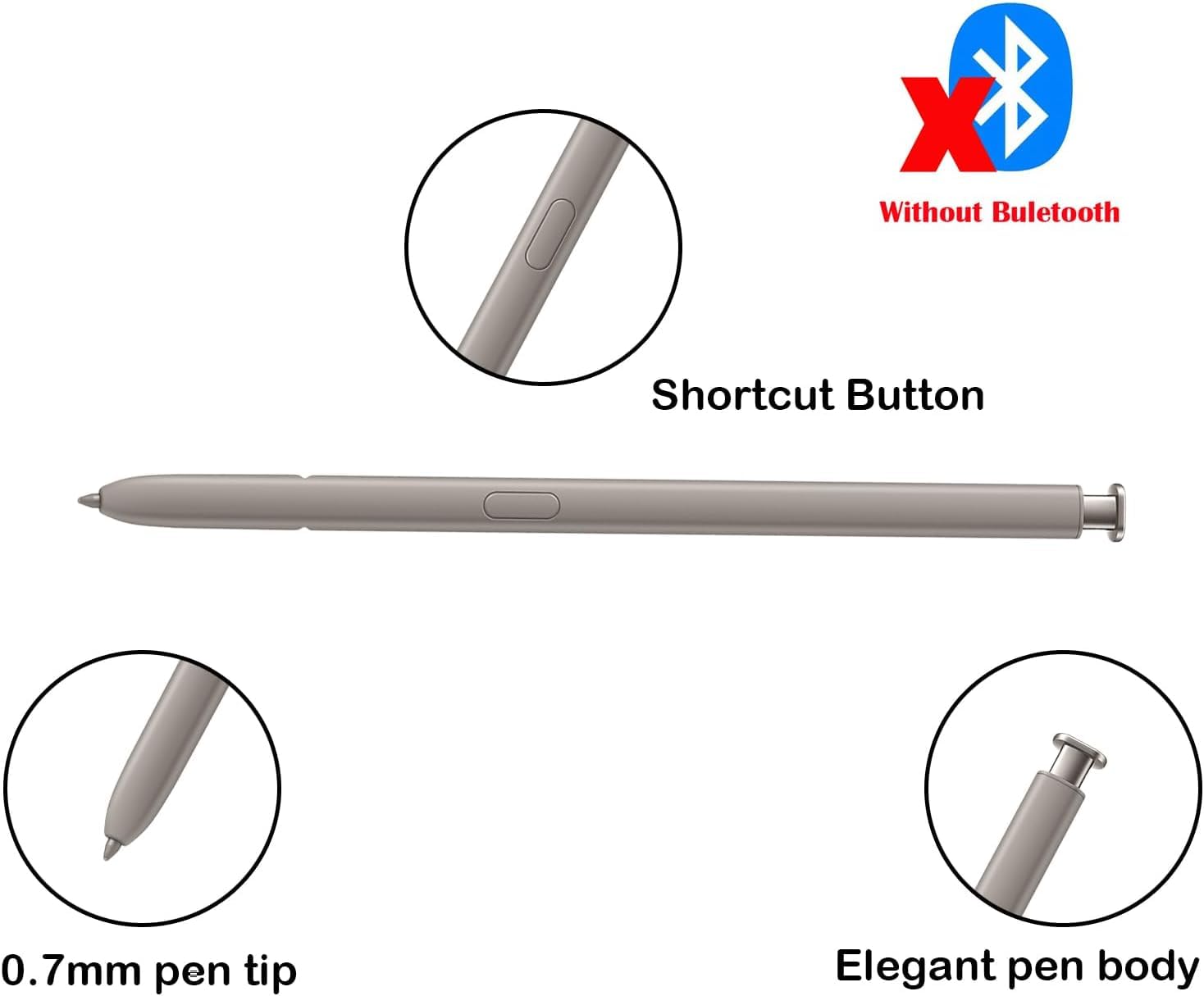 S24 Ultra S Pen pour Samsung Galaxy S24 Ultra S Pen de Remplacement, EJ-PS928BJEGUS, Version américaine, pour Galaxy S24 Ultra Stylus Pen sans Bluetooth, Gris Clair