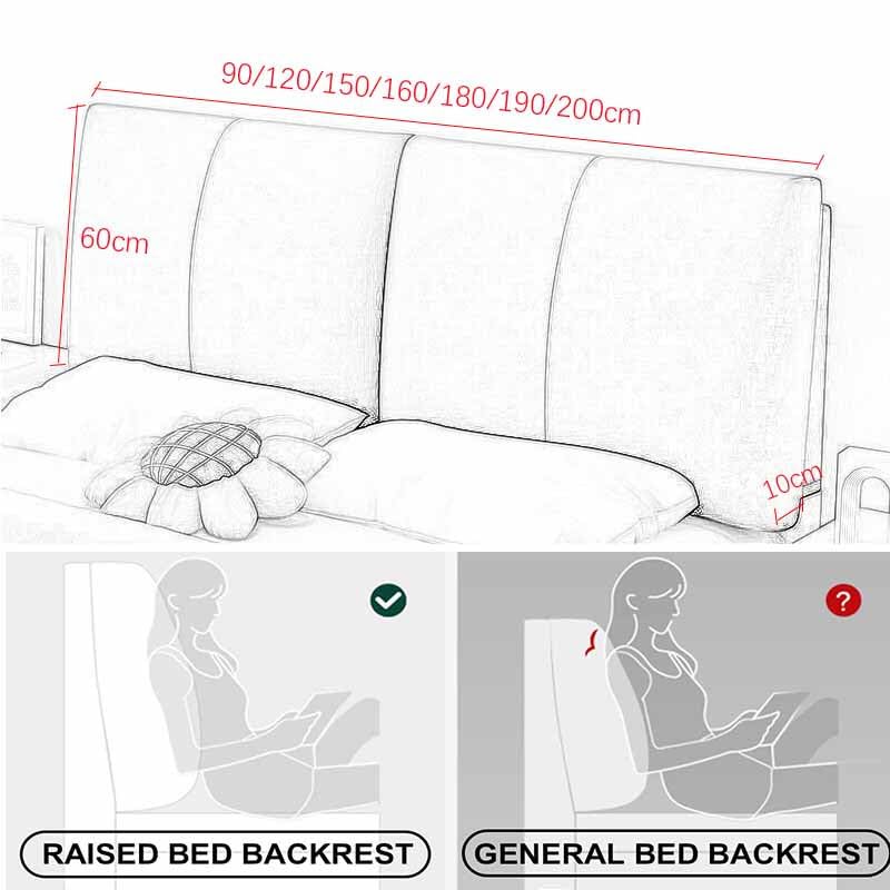 LYXLBX Cuscini Testata Letto Cuscino Cuscino da Lettura per Letto E Divano Cuscini Testata Letto Cuscino Schienale Divano Cuscini Grandi,Elight Green-60cm