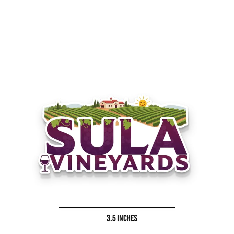 Image of Sula Wineyards Fridge Magnets, Glossy Finish, Stylish Magnet for Fridge, Wardrobe & Metal Surfaces