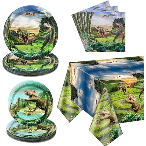 Dinosaur Birthday Decorations Tableware Set Cover
