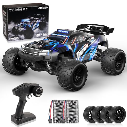 BAZADER Coche Teledirigido Coche RC - 1:18 Coches De Control Remoto 40km/H 2.4ghz 4wd Todoterreno Off-Road Drift Truck- Remote Control Car con Baterías Recargables