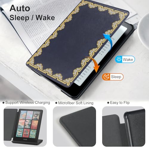 Image of CoBak Magnetic Case for 7 inch Kindle Paperwhite 12th Gen 2024 and Kindle Colorsoft - Compatible with iPhone MagSafe, for Samsung /Belkin /Anker Wireless Charging Pads, Lightweight, Auto Sleep Wake