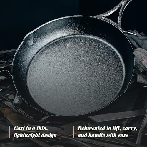 Image of Lodge Blacklock 12 inch Triple Seasoned Cast Iron Skillet - Lightweight - Easy Cleanup - Premium Cookware