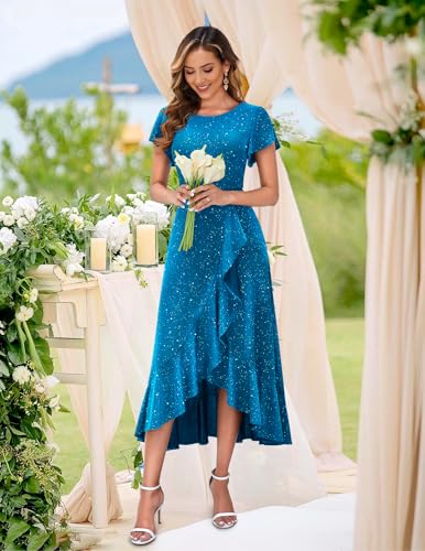 Image of BeryLove Womens Wedding Guest Dress Sequin Formal Dresses for Women | Stunning evening gowns for women suitable for prom homecoming bridesmaid and mother of the bride formal events