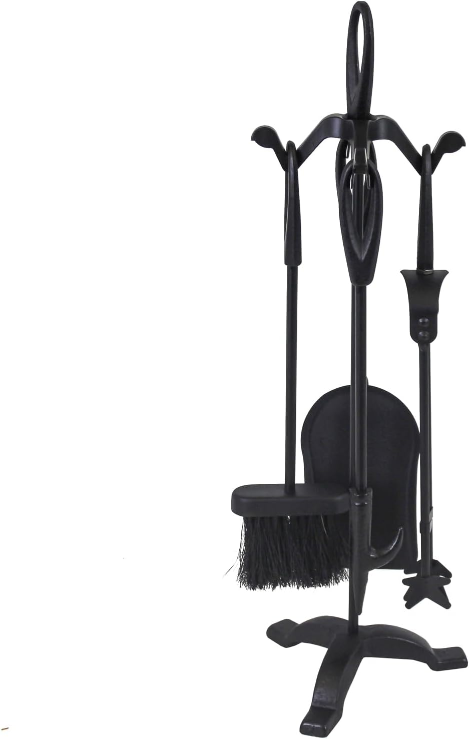 JVL Cotswold Fireside Companion Tool Set, Black/White, 5 Pieces