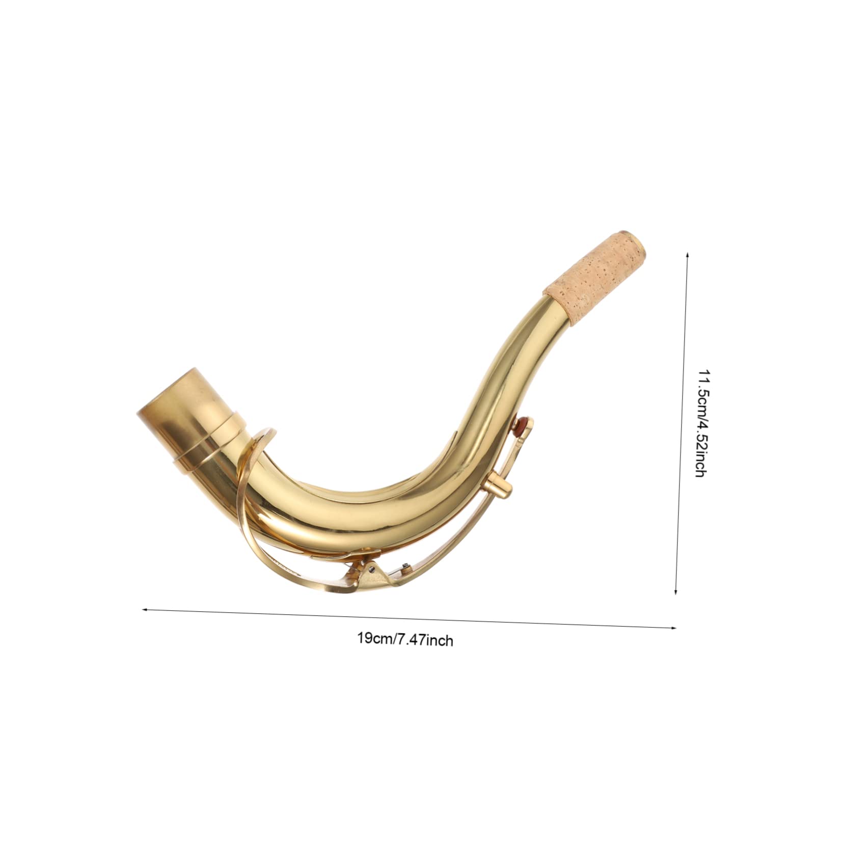 Collo Curvo per Sassofono in Ottone Oro, Ricambio 1 Pezzo | Accessorio per Strumento Musicale, Pratico e Regolabile, per Professionisti e Amatori