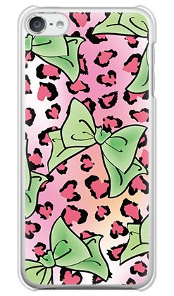 ガールズネオ apple iPod touch 第6世代 ケース (ヒョウ柄リボン/ピンク) Apple iPodtouch6-PC-COM-0139