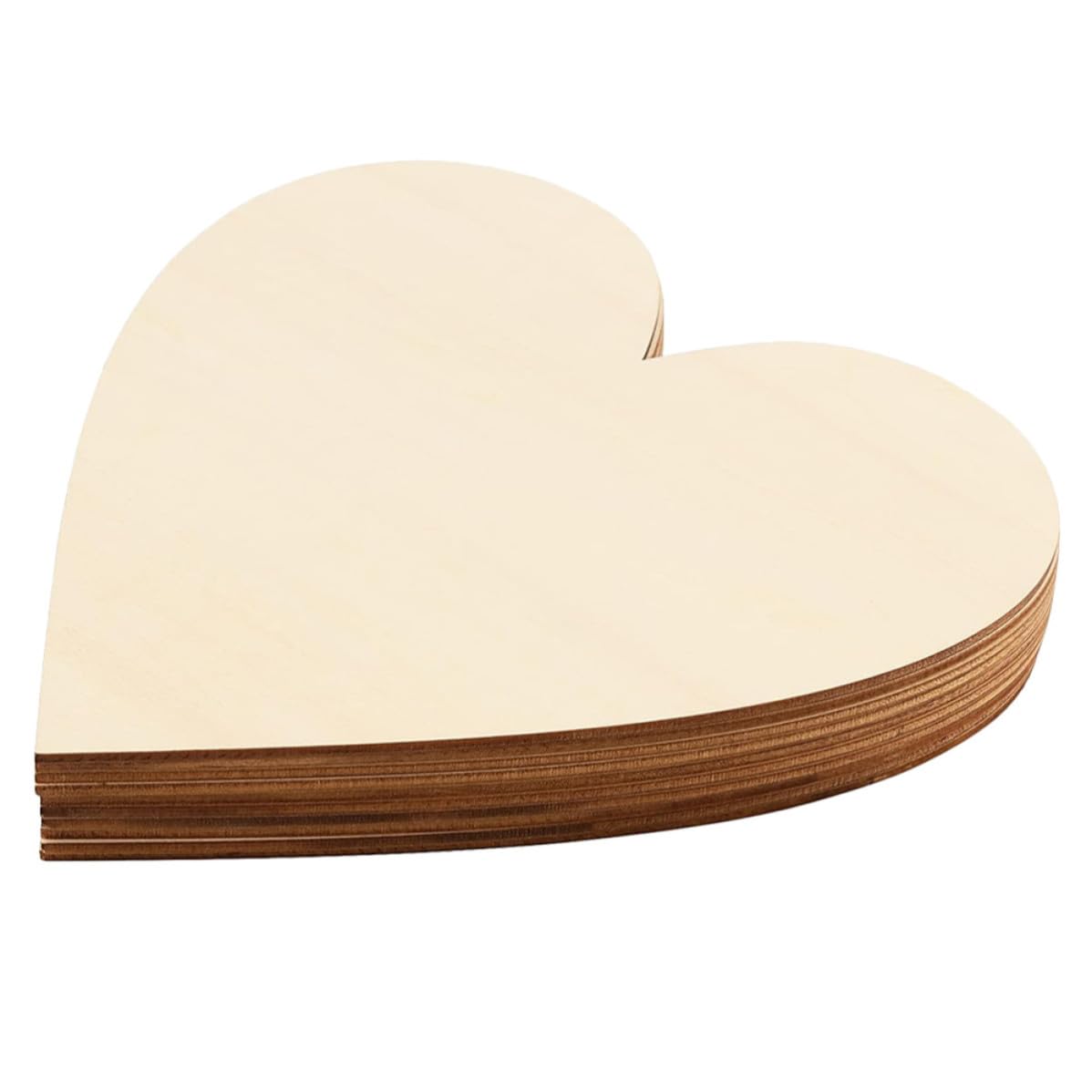 Herzförmige Holzscheiben Beige Farbe 30 Stück für Weihnachten und Thanksgiving Bastelprojekte für Selbstgemacht Kreativität und Heimdekoration