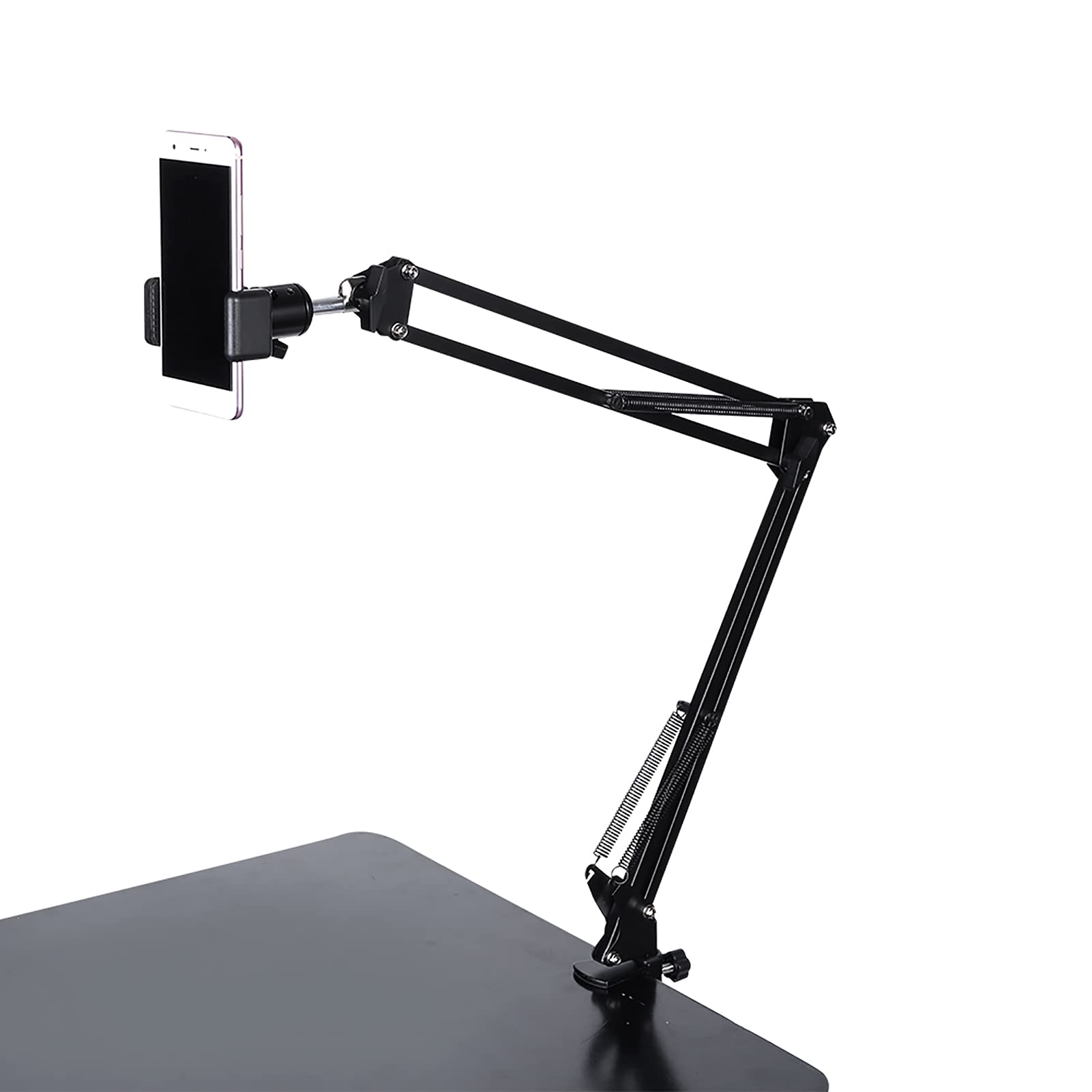 Support de téléphone de bureau universel avec bras réglable, rotation à