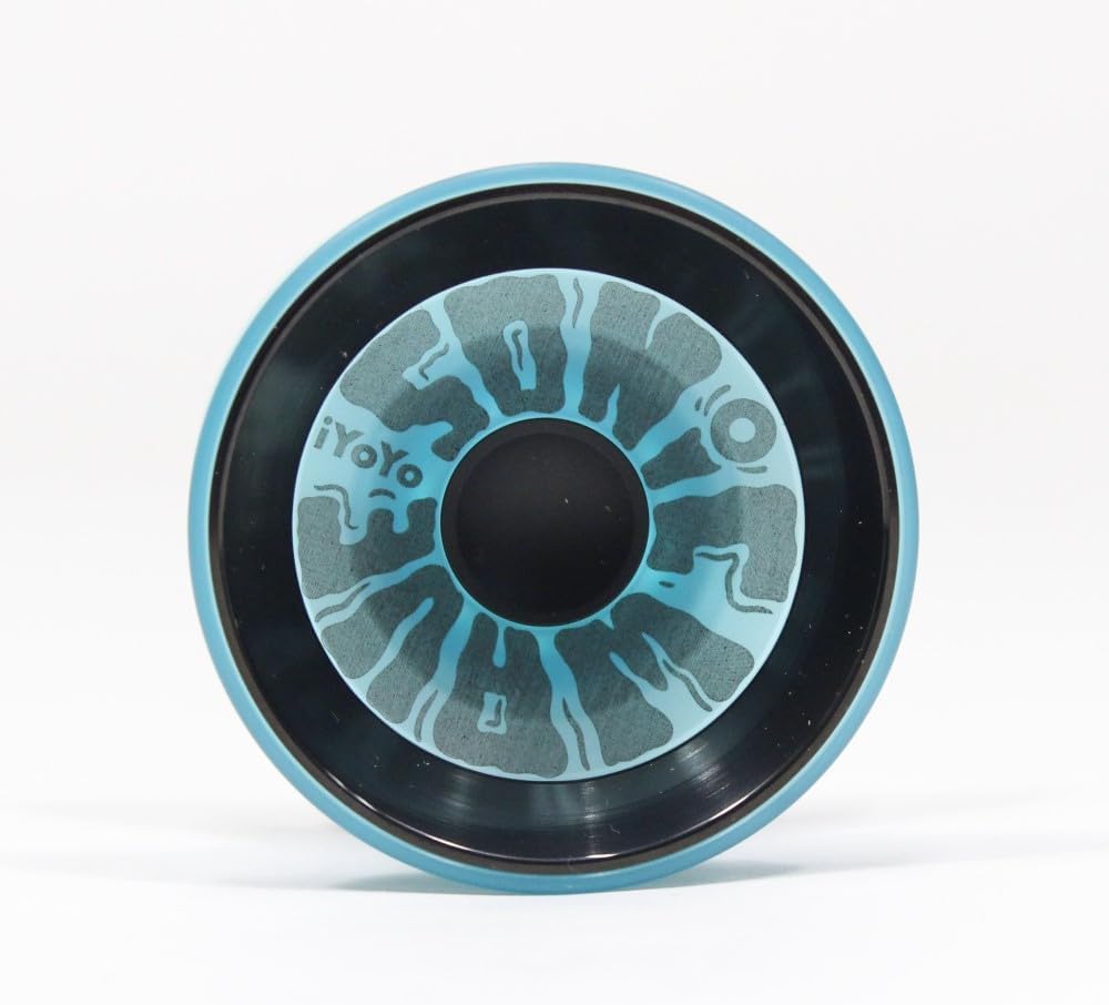 iYoYo SONicWAVE Yo-Yo - Stainless Steel Rings - Polycarbonate YoYo (Light Blue/Black Hub/Black Ring)