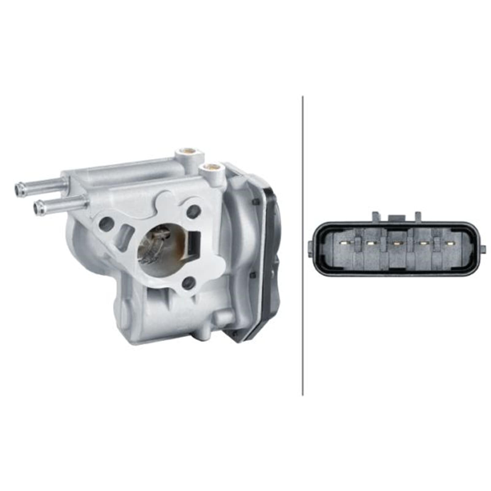 HELLA 6NU 014 864-541 Valvola ricircolo gas scarico-EGR, elettrico, con guarnizione