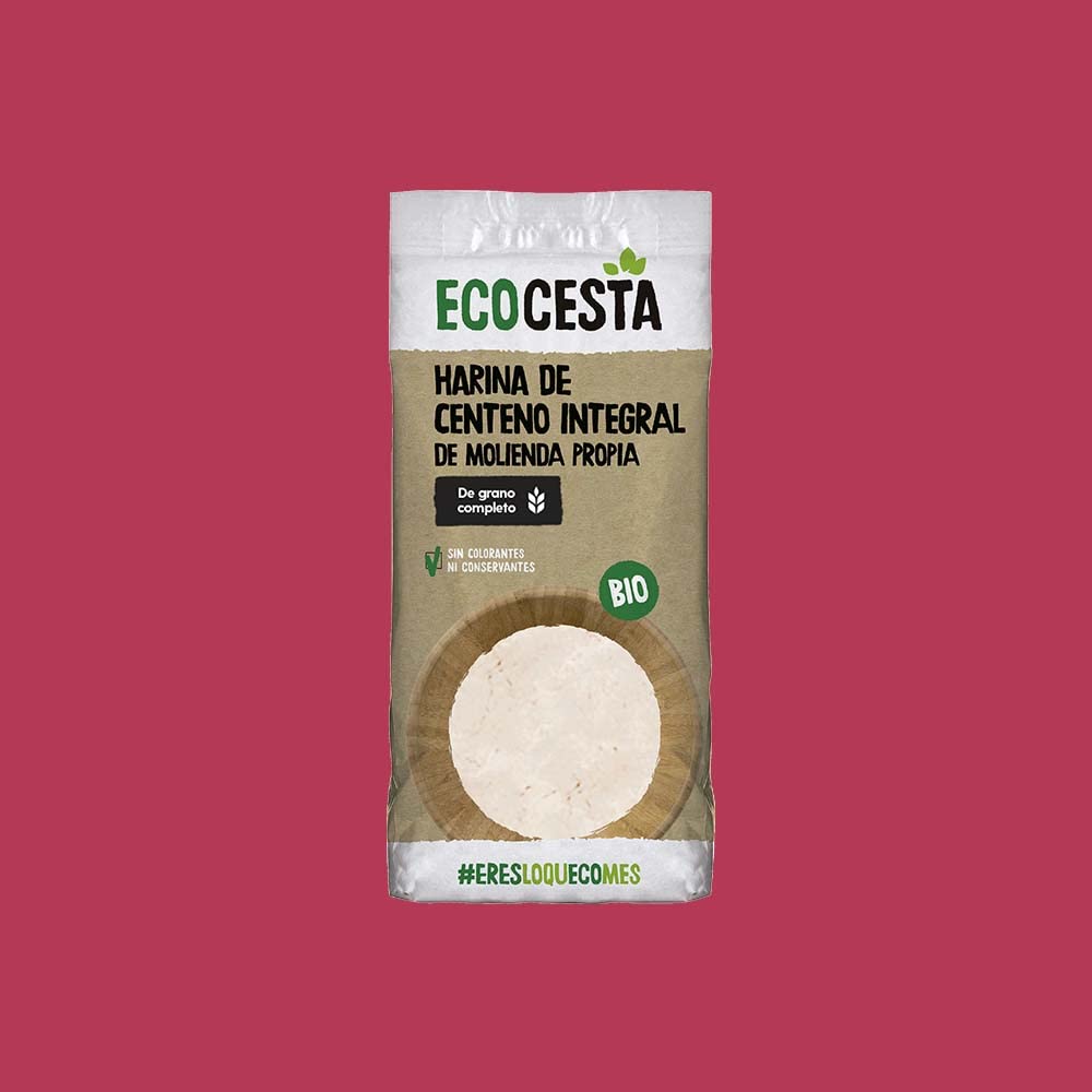 Harina Ecológica de Centeno Integral 500 g Alto Contenido en Fibra