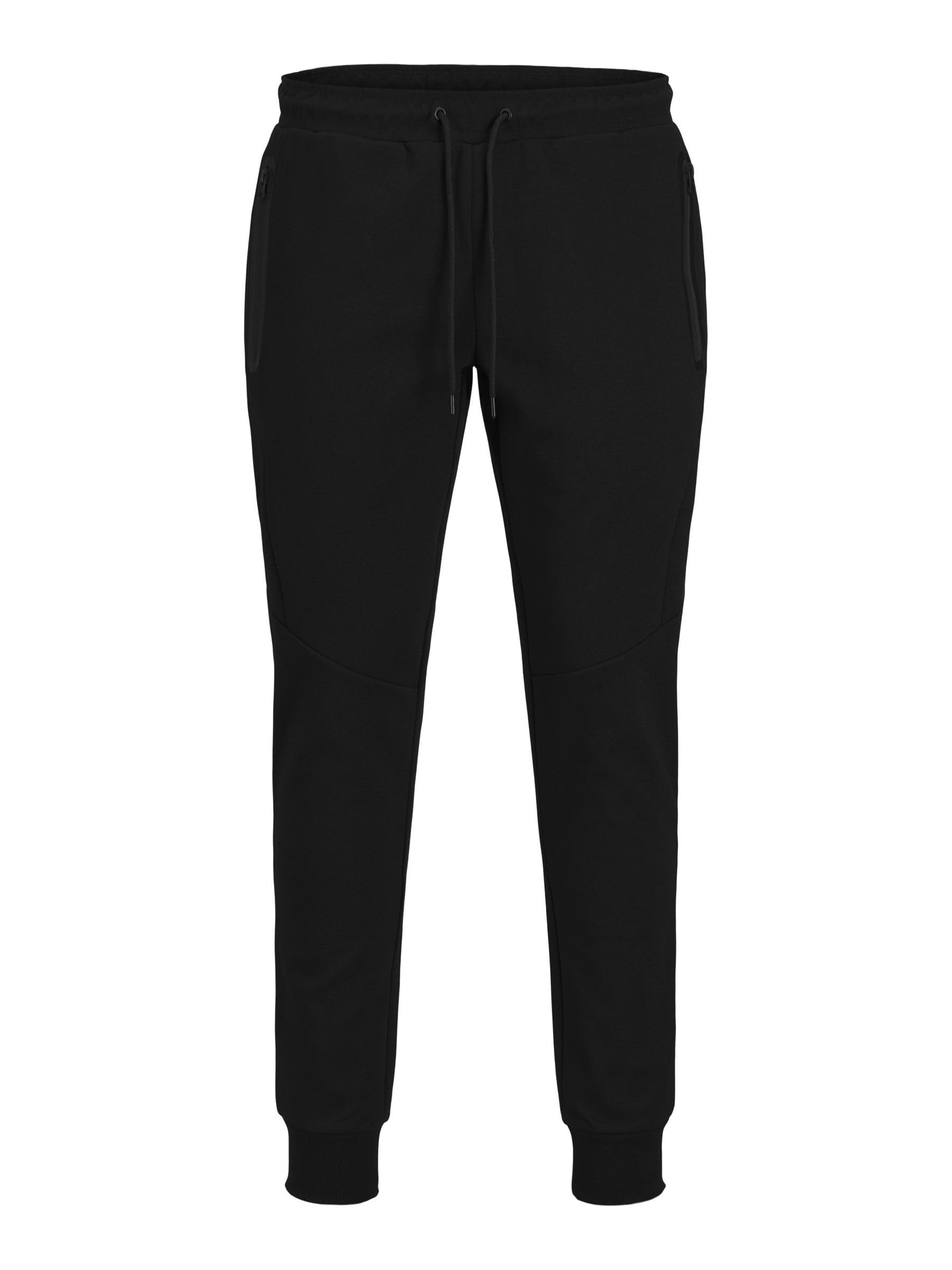 JACK & JONES Mens Jpstwill Jjfusion Sweat Pants Nb Noos Joggers, Black, L UK