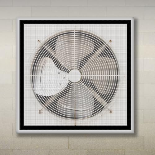 Classic Mosquito Net for Customized Window - Exhaust Fan Ventilation Mesh for Bathroom & Kitchen | Size: 30X45 | Colour: Black | 120 GSM Fiberglass with Self-Adhesive Tape
