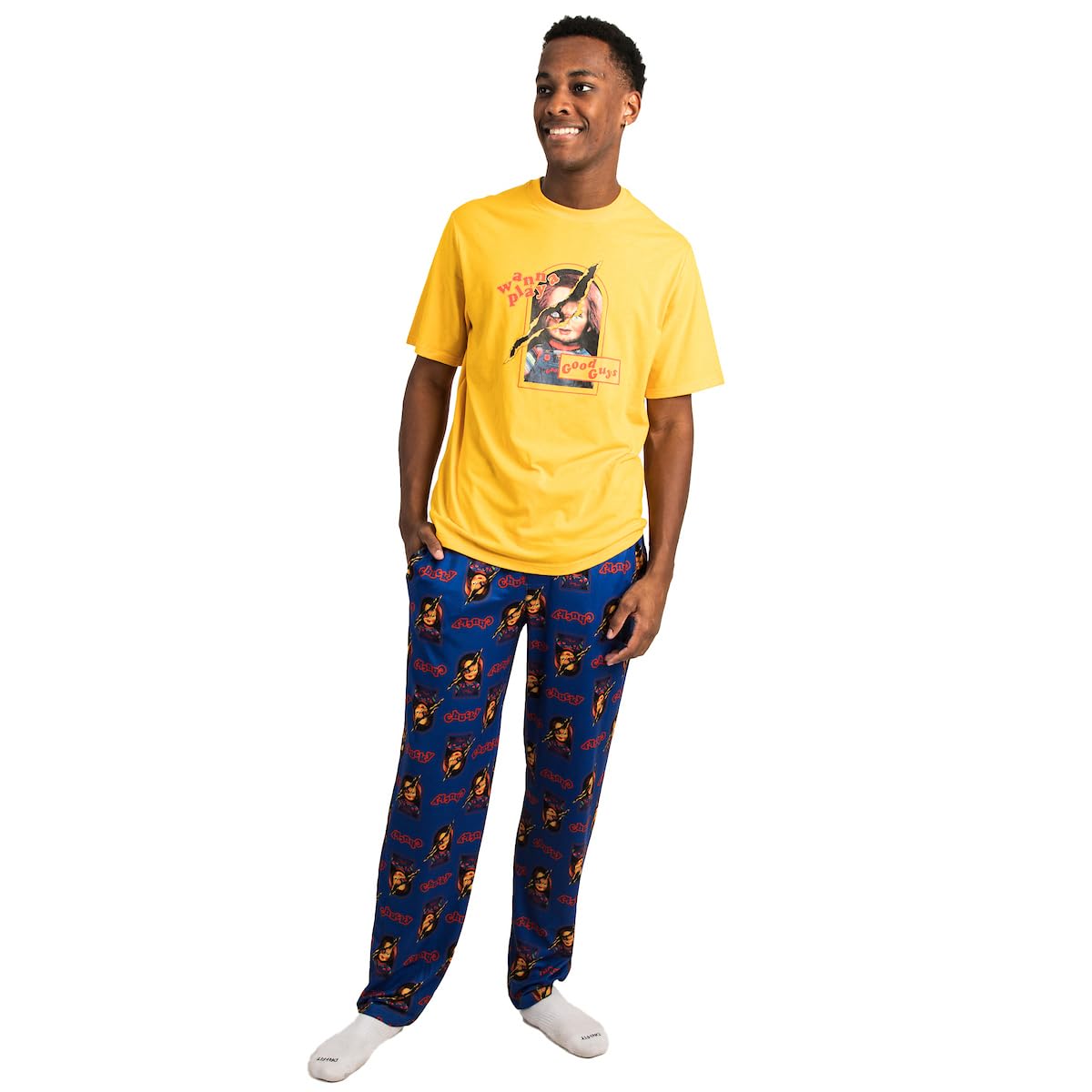 Bioworld Chucky Character Men's 2-Pack Pajama Set, Multicolored, XL