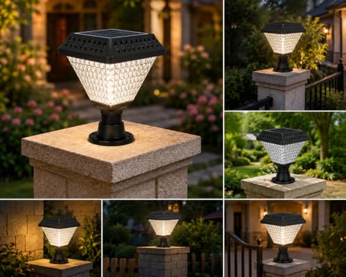 Image of Solar Light Outdoor 10W LED Main Gate Light RGB Pack of 1 | Waterproof, For Pillar, Compound Wall and Garden, ABS Material, Home Decoration Lamp
