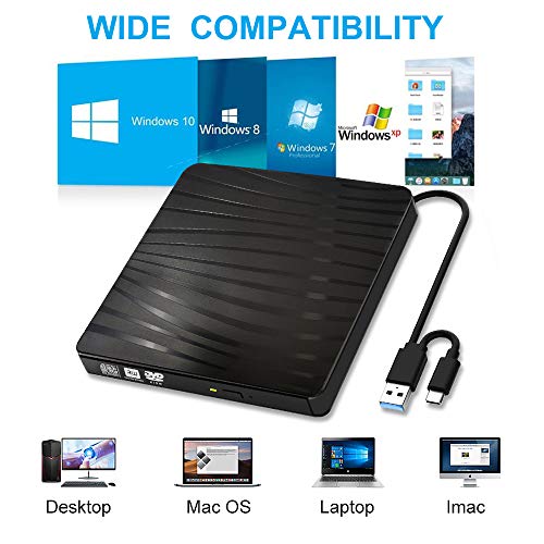 Lectora externa USB 3.0 de DVD portátil Slim miniatura 4