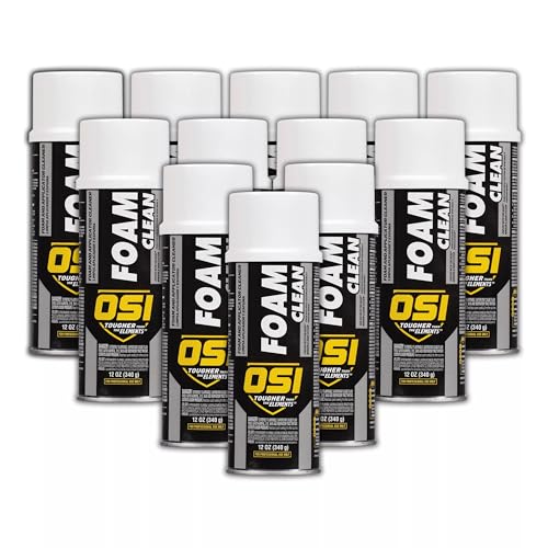 OSI Foam Cleaner, Clear Applicator and Gun Cleaner, 12 oz Can, Pack of 12