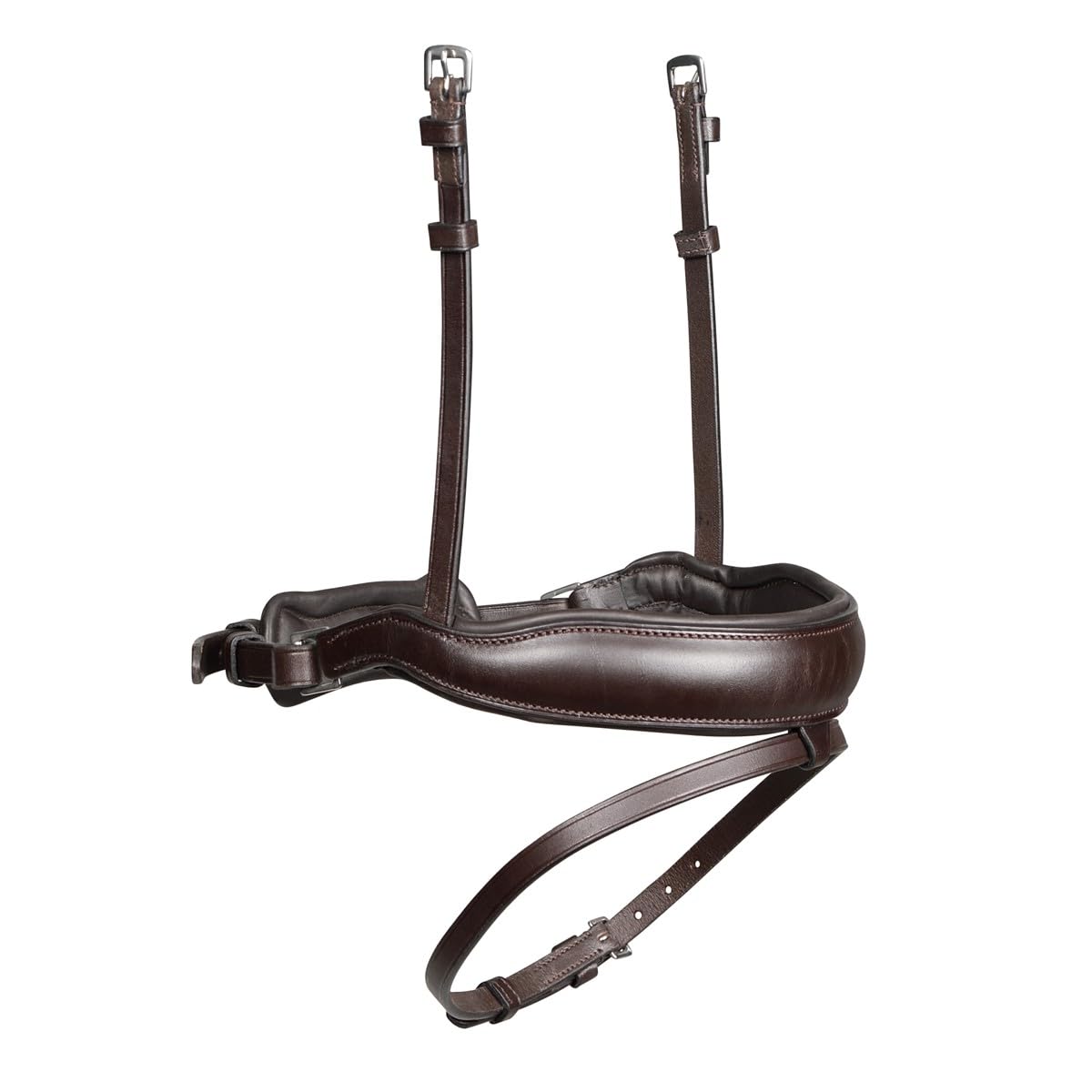 Velociti - Cabezada Doble para Caballo de Cuero Lusso Doma (Jaca) (Negro)