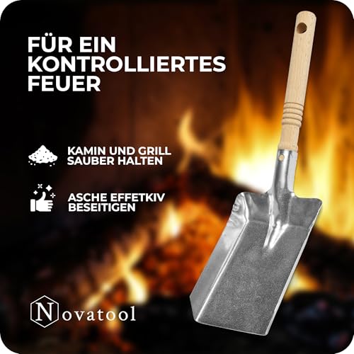 Kohleschaufel Kohlelöffel Ascheschaufel Schaufel Kamin Ofenschaufel (1, Kohleschaufel verzinkt)