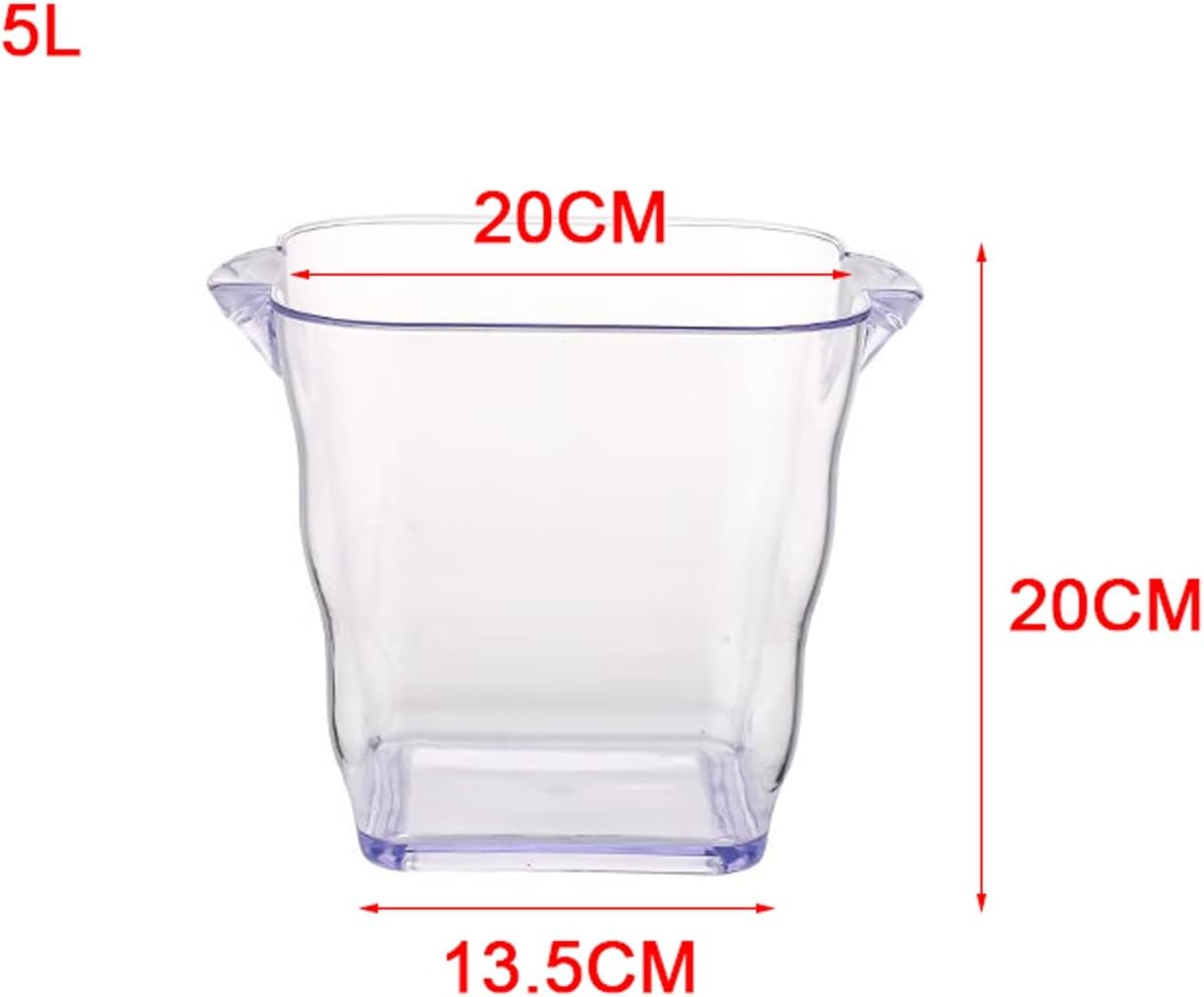 Ice Bucket Acrylic Ice Buckets for Parties 5L Plastic Clear Wine Bucket Bottle Drink Cooler Tub Champagne Beer Beverage Beverage Ice Tub