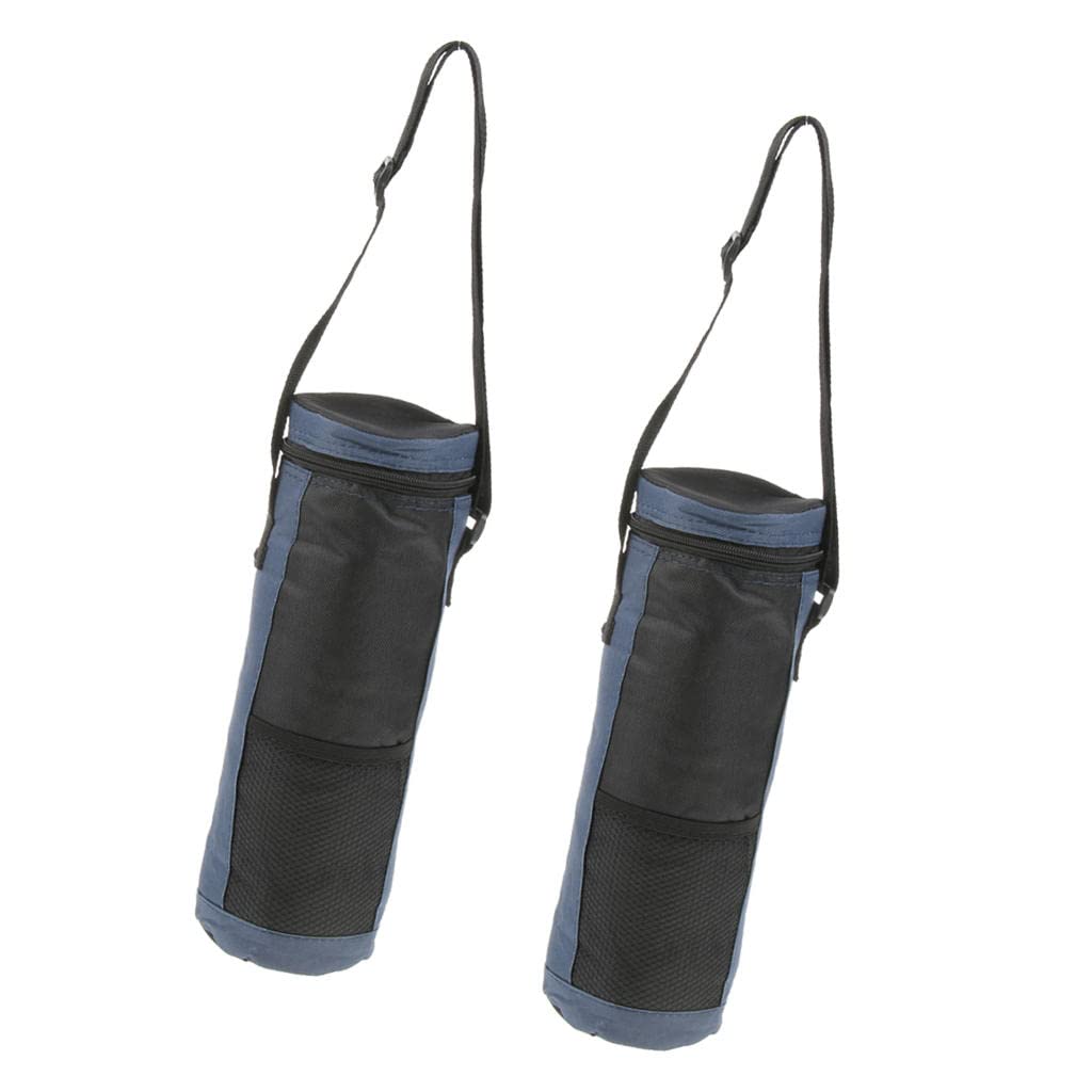 2 Pièces Porte-Bouteille Isotherme en Tissu Oxford - Sac de Transport pour Bouteille d'Eau avec Fonction Rafraîchissante