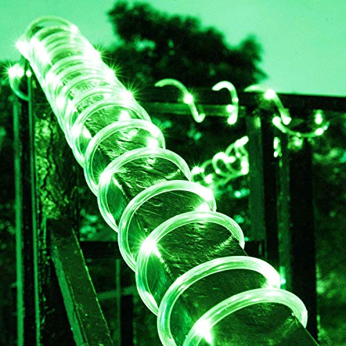 Manguera de luz, 5M 50LED Luces de cuerda 8 modos alimentados por USB Luces de hadas impermeables para jardín, patio, Navidad (Verde)