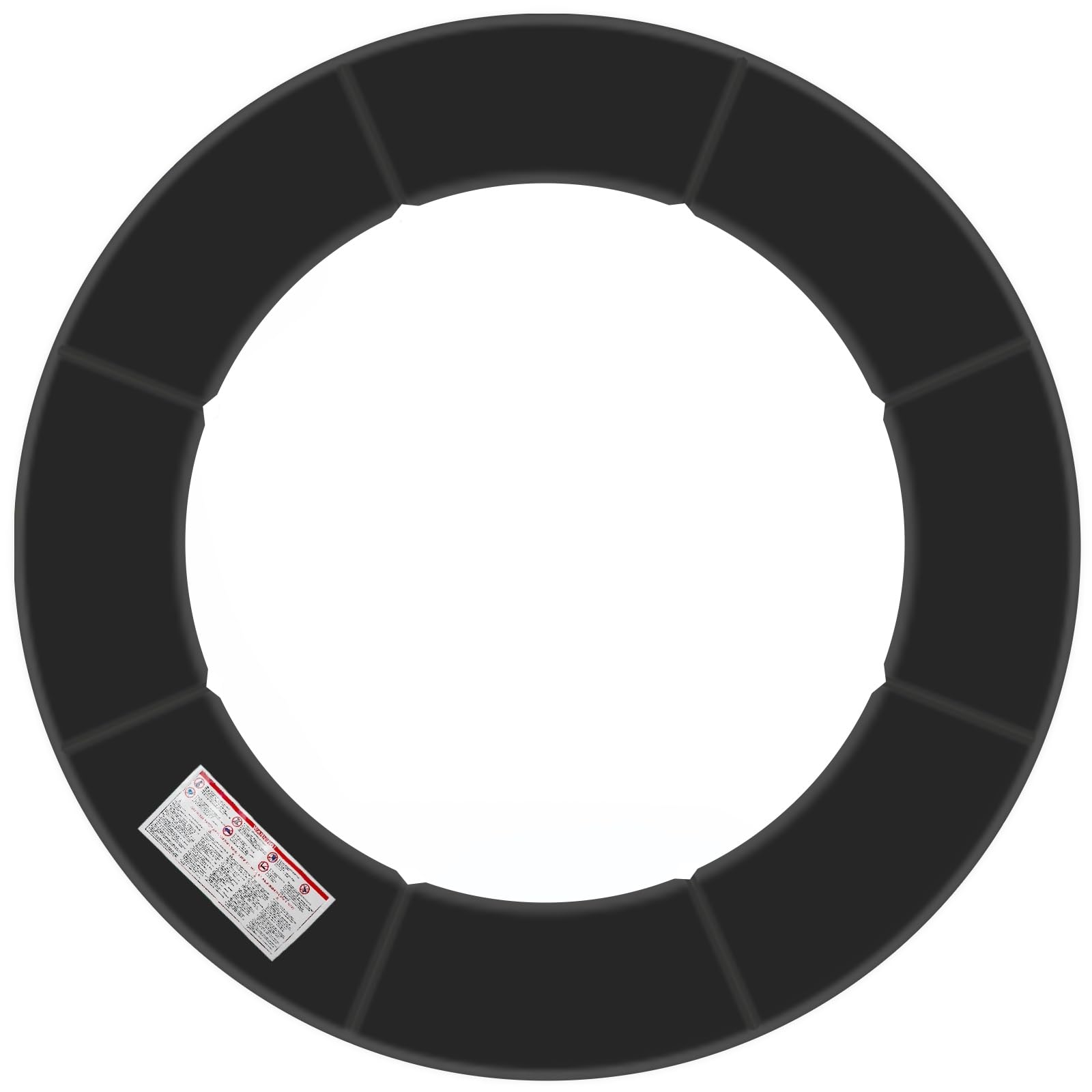 Baunsal® Trampolin Randabdeckung Ø 396 cm mit 34 cm breite in schwarz und 20 mm dick Federabdeckung Randschutz Schutzrand Umrandung Abdeckung Polsterung Ersatzteile Gartentrampoline Outdoor