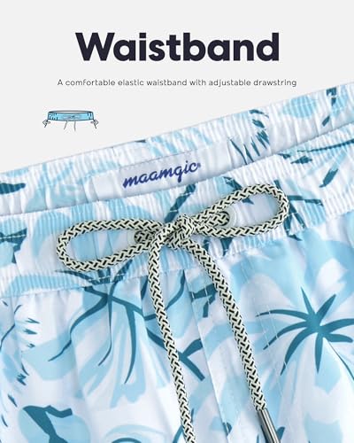 Image of maamgic Mens Swim Trunks Quick Dry Swim Shorts with Mesh Lining Funny Swimwear Bathing Suits 7inch