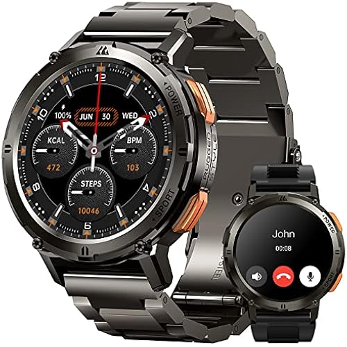 AMAZTIM Smart Watch, Rugged Fitness Watch, 5 ATM & IP69K, 1.43" AMOLED